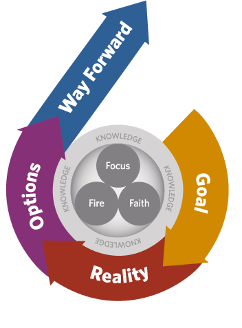 Illustrationen visar en schematisk bild av Grow-modellen.